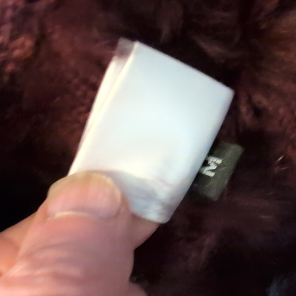 Belle Fare Rabbit Fur Vest Burgundy size medium - Picture 7 of 10